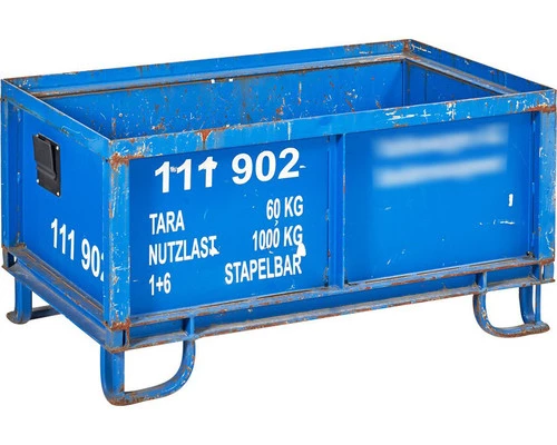 Steel box 1000x600x517/325 mm